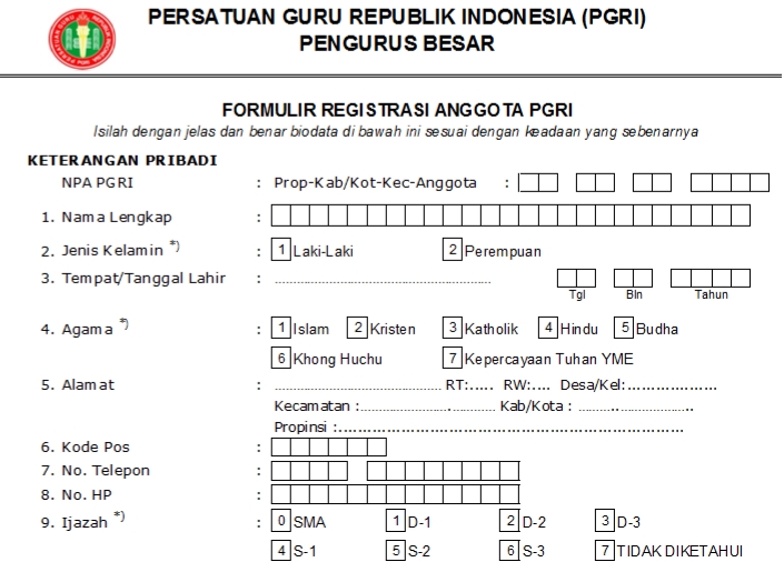 Pendaftaran PGRI Musi Banyuasin - Persatuan Guru Republik Indonesia Cabang Musi Banyuasin